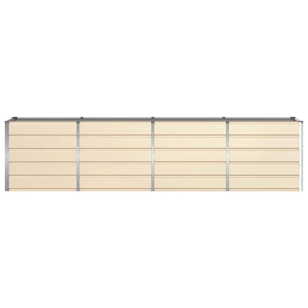 Fioriera da esterno moderna dal design industriale 240 x 80 x 75 cm acciaio avorio 02_0059150