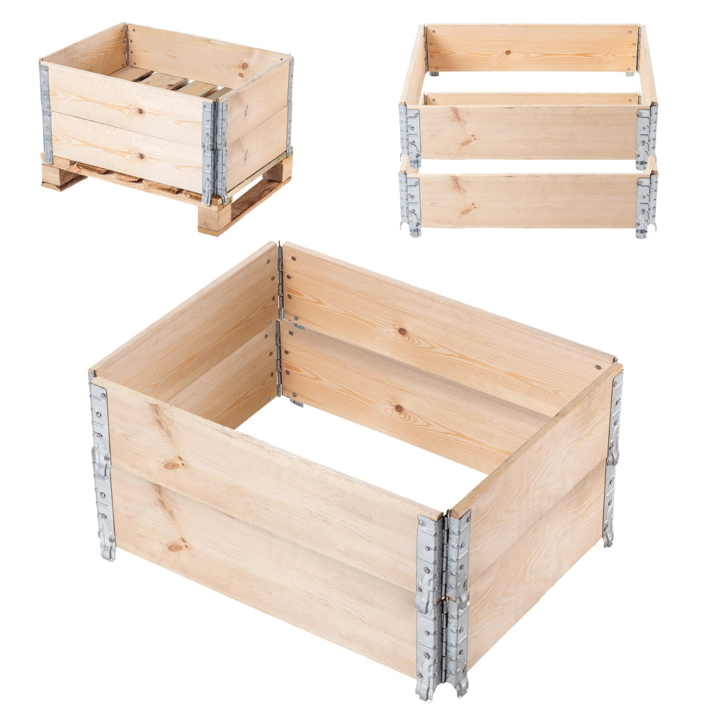 KADAX Prolunga per pallet in legno 60x80 cm, letto per container, confezione da 2