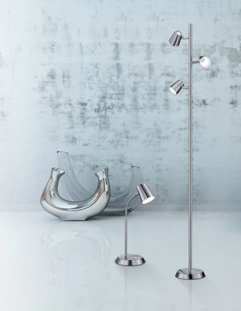 Lampada da tavolo Narcos nichel LED dimmer 3000K Trio