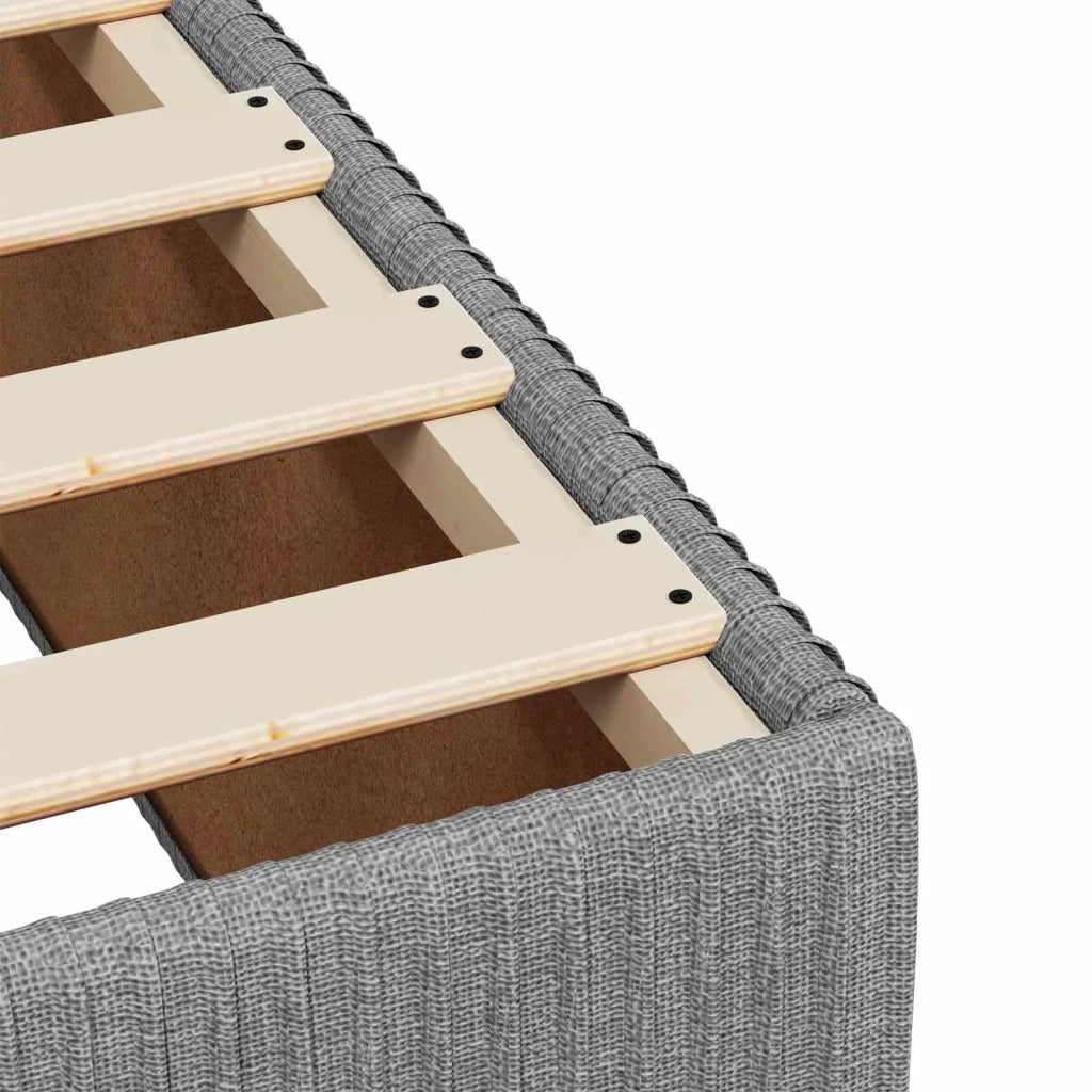Letto box spring con materasso Grigio Chiaro 140 x 190 cm 3454389