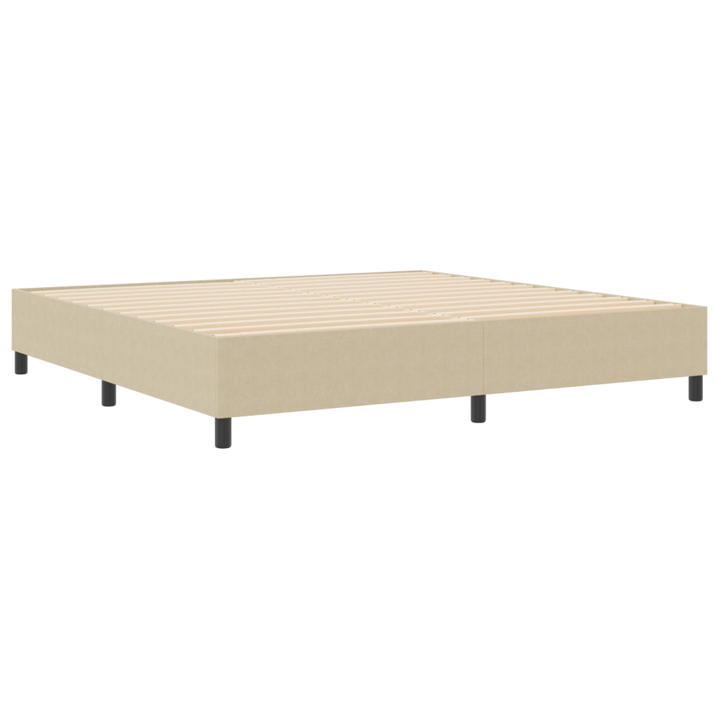 Letto Box Spring Verde Chiaro Grigio 200x200 cm Tessuto a Coste