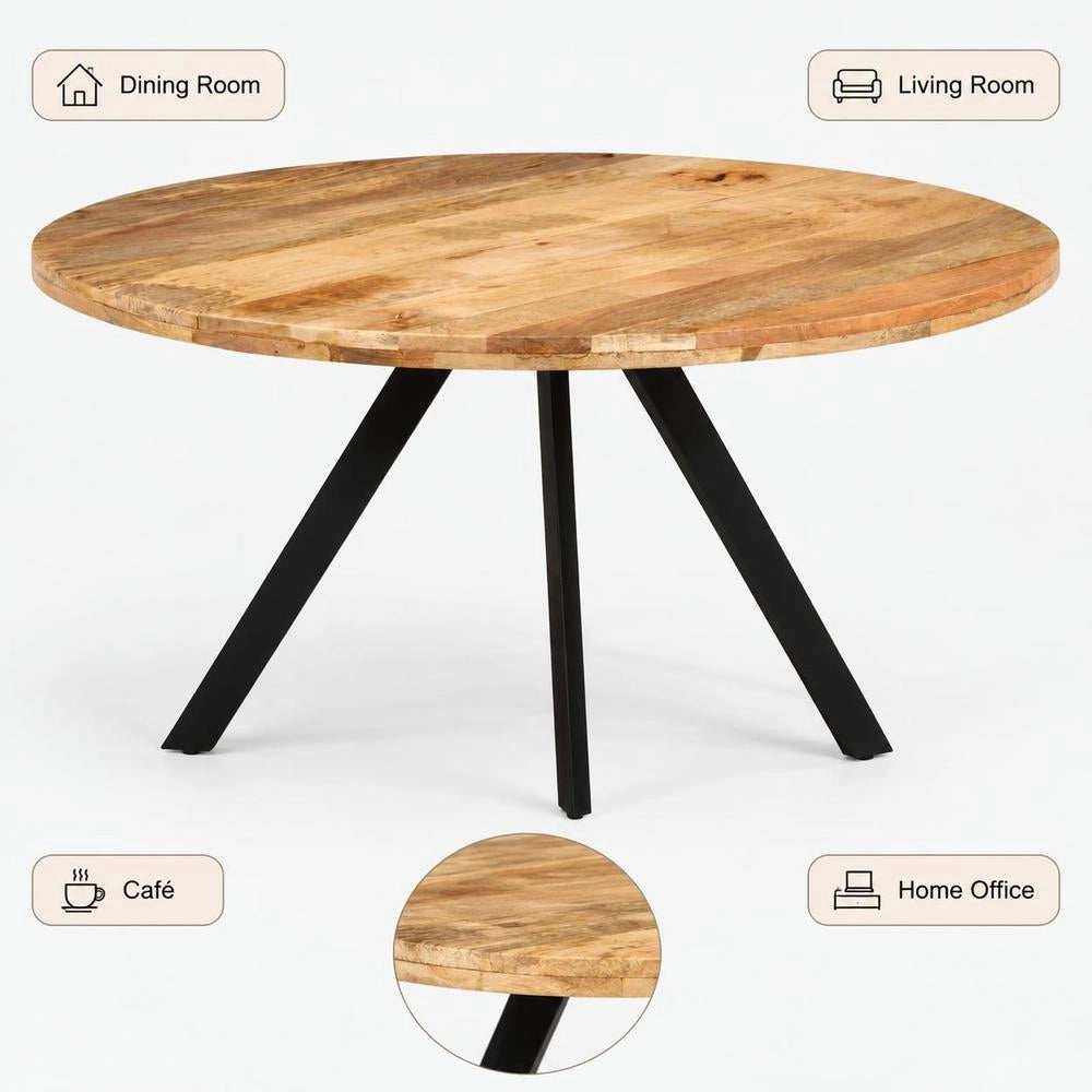Dining Table 110x75 Cm Solid Mango Wood