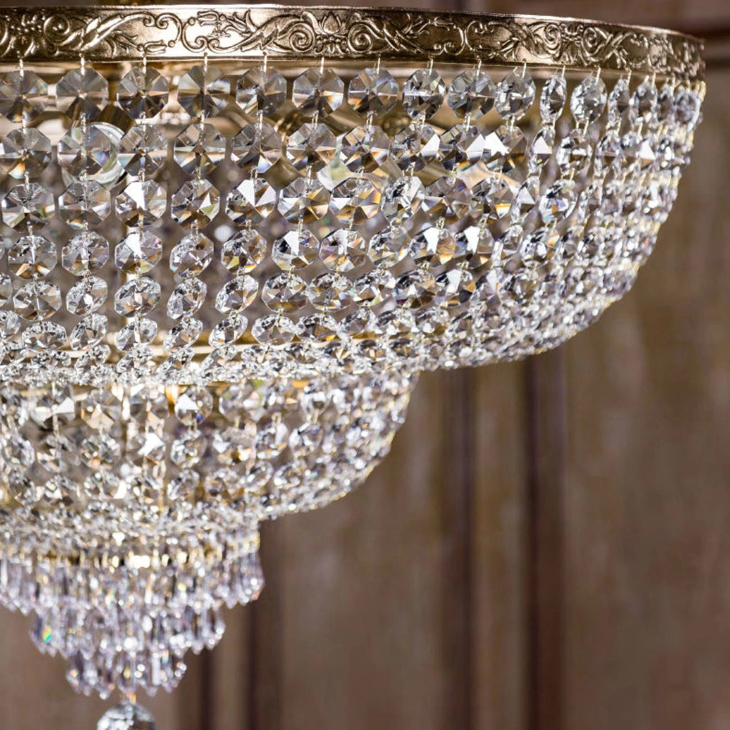 Maytoni Plafoniera contemporanea Palace 18 luci E27 oro metallo cristallo