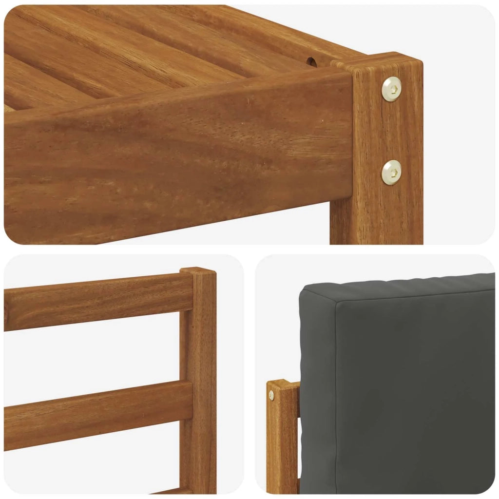 Set di divani da esterno con cuscino 8 pcs Naturale e Antracite 3366730