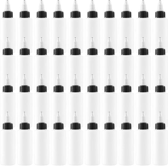 Bottiglie per compressione 40 pezzi - 60 ml/2 oz - Applicatore a vite - Applicatore - Artigianato e hobby - Leggero e duraturo - Bottiglie per compressione