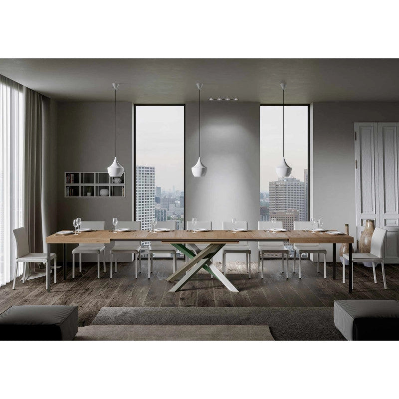Tavolo allungabile 140/400x90 cm Volantis telaio Multicolore 4/A - Quercia Natura