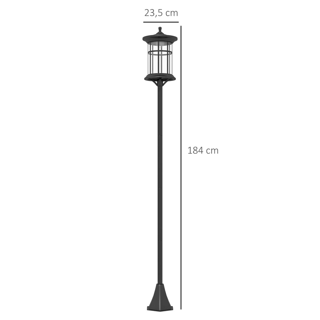 Lampada Solare Esterno 2 Luci ¨C zephmum ¨C IP44 Nero Acciaio Inox