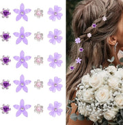 20 pezzi di spille per capelli mini fiori, spille per capelli strass carine per matrimonio, accessori per capelli decorativi per ragazze e donne
