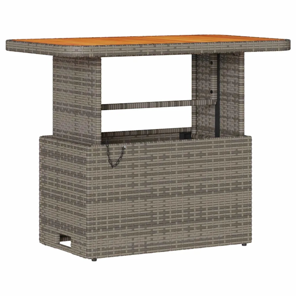 Set da Pranzo per Giardino Grigio polyrattan 42007920