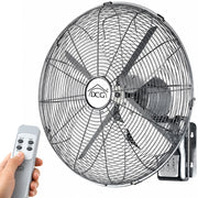 Ventilatore da Parete in Acciaio con 4 Pale e Telecomando 60W con Oscillazione