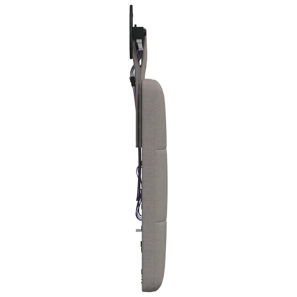 Testiera sospesa Con luce LED Tortora Tessuto
