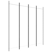 Divisorio a 4 Pannelli-Set di 4 pannelli Paravento Bianco 200x200 cm Tessuto