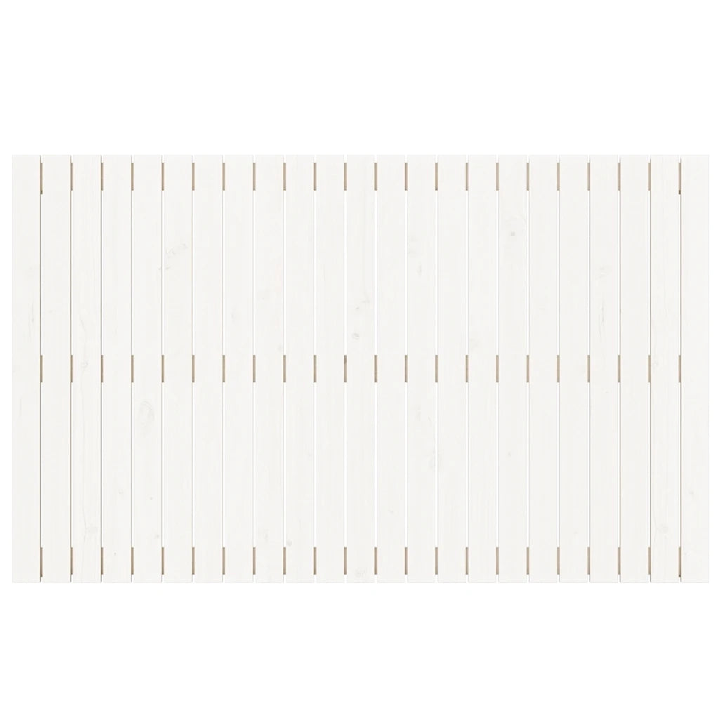 Testiera da Parete Bianca 147x3x90 cm in Legno Massello di Pino 824894