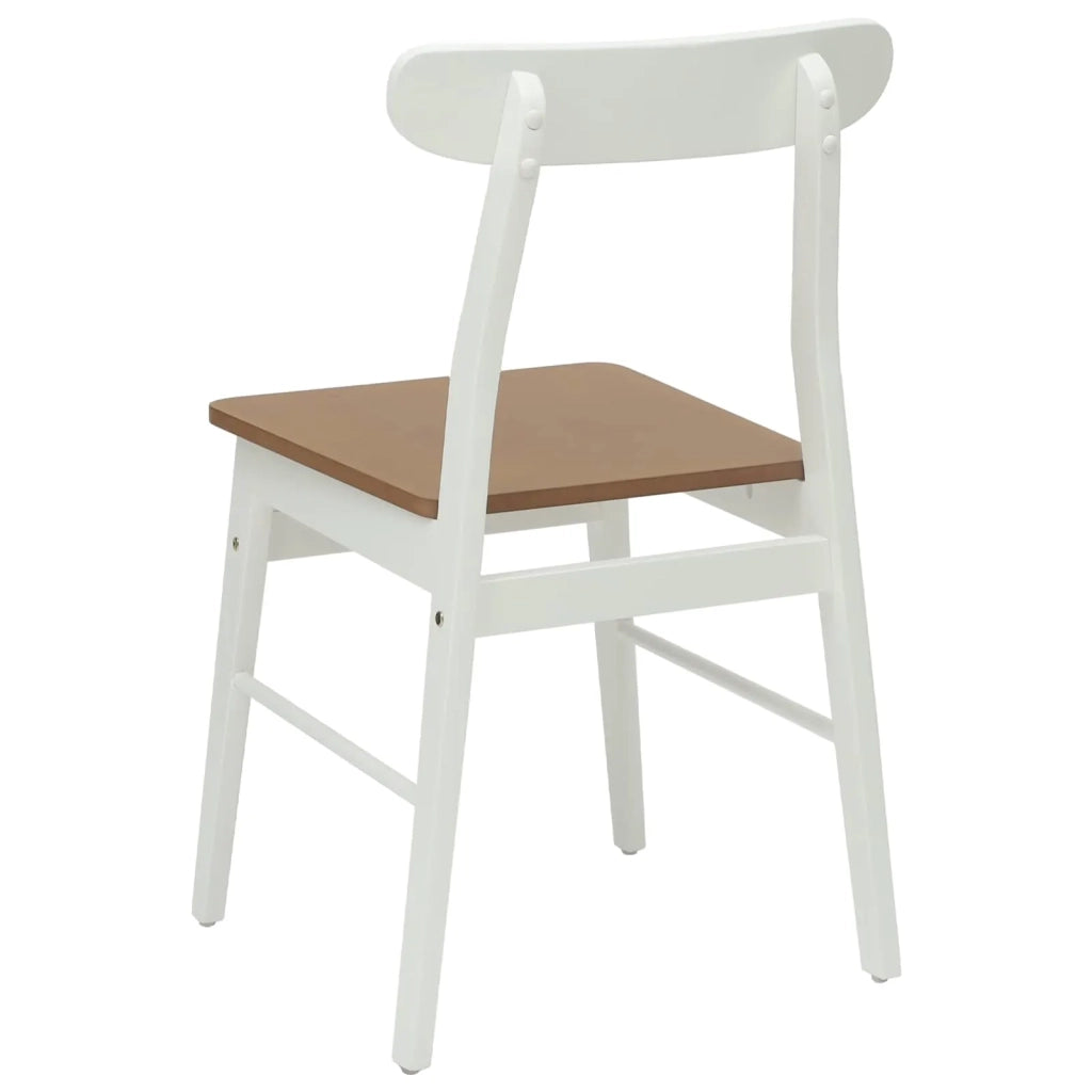 Sedia da pranzo 2 pcs Bianco e Naturale 43 x 44,5 x 77 cm 42020488