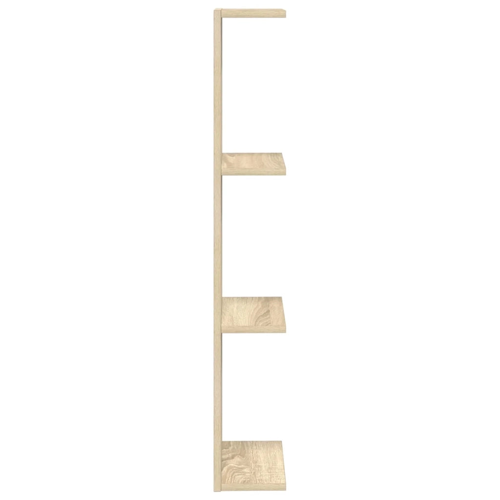 Scaffale da parete 2 pz Rovere Sonoma 25 x 15 x 100 cm 8012385