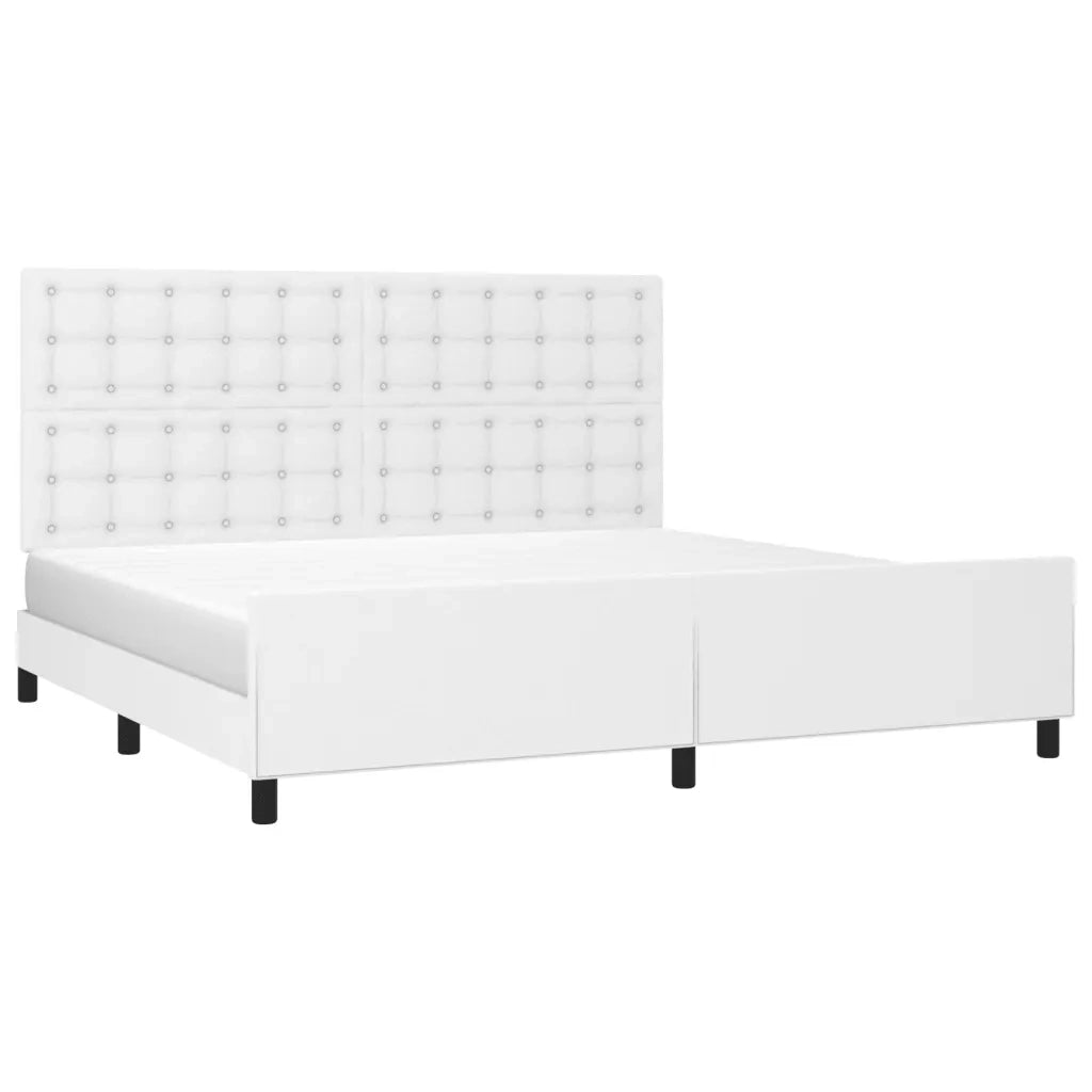 Giroletto con Testiera Bianco 200x200 cm in Similpelle cod mxl 61817