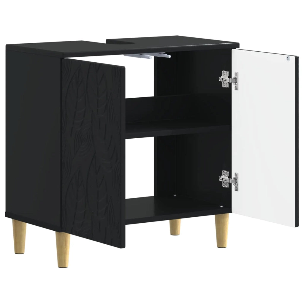 Armadio per Lavabo da Bagno DELFT Nero 59,5 x 31,5 x 59 cm 897006