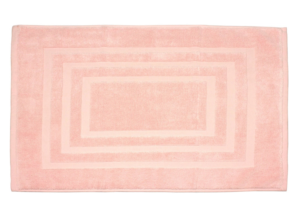 Tappeto Casa Bagno Morbido 50x65cm Tinta Unita 100% Cotone Modello Sophie - Tappeto - Rosa
