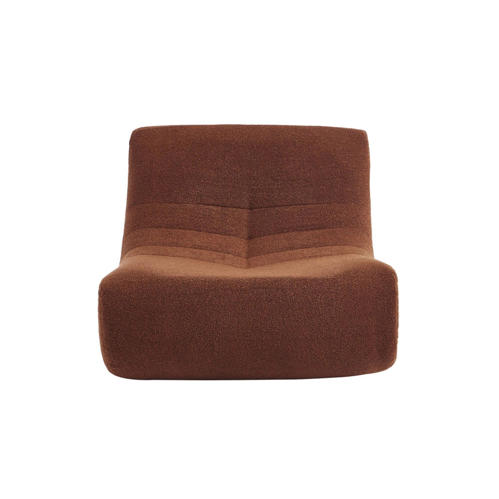 Divano modulare in bouclé, 3 posti, terracotta