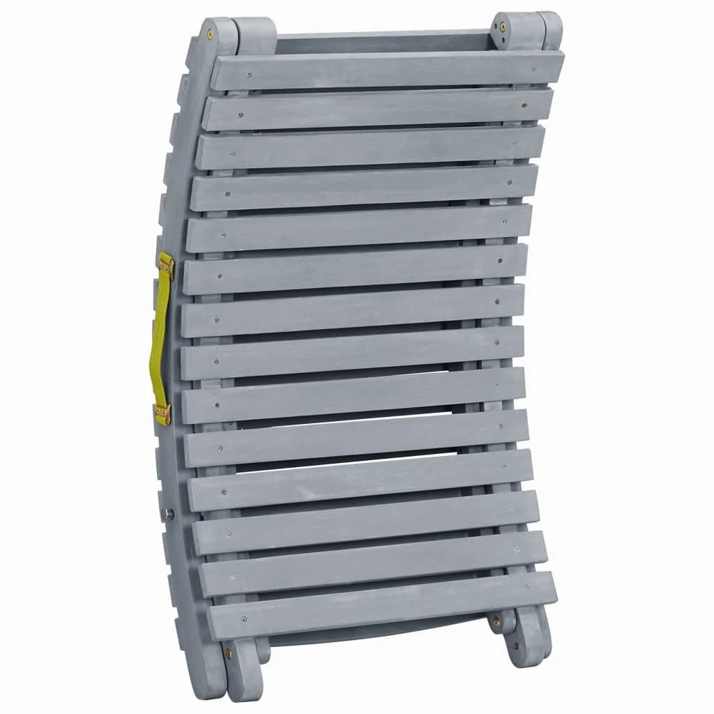 Lettino prendisole sedia a sdraio lettino prendisole letto da giardino mobili da esterno per patio grigio lavato legno massello di acacia 02_0021248