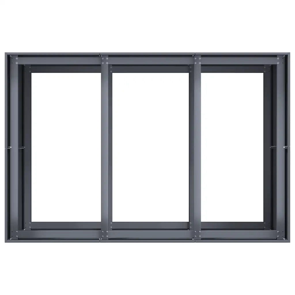 Fioriera Antracite 120x80x80 cm in Acciaio 860789