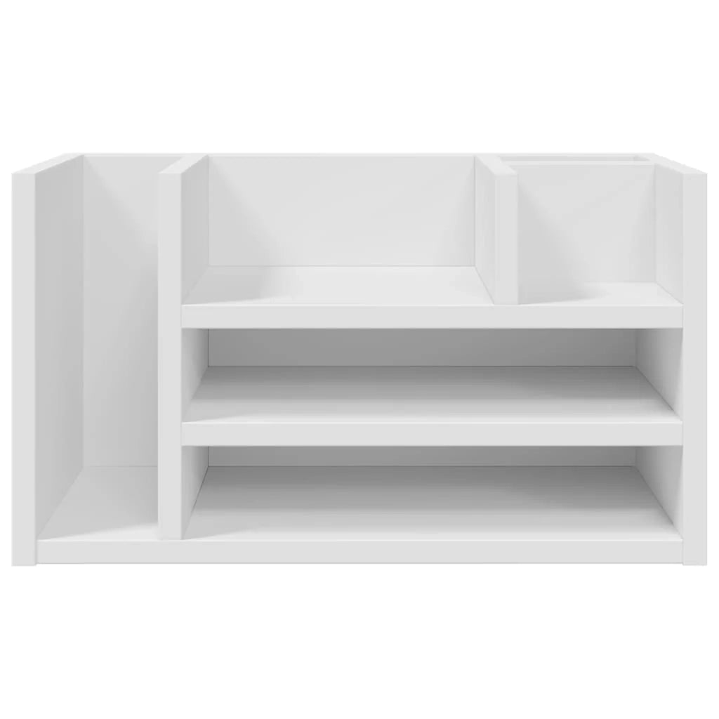 Mobiletto portaoggetti per ufficio 44,5 x 24 x 25 cm in legno ingegnerizzato bianco 02_0043566