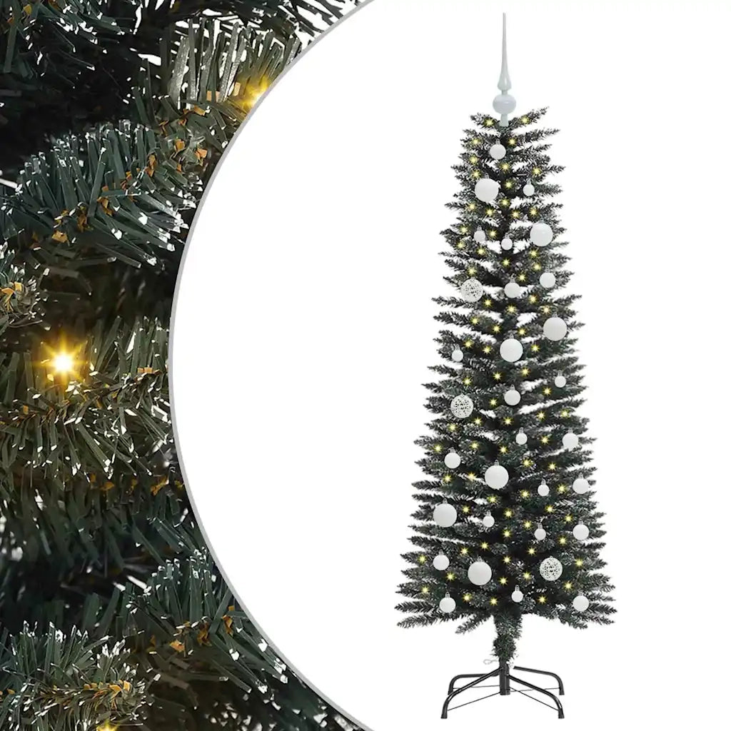 Albero di Natale | Decorazioni natalizie artificiale con 150 LED Verde 120 cm