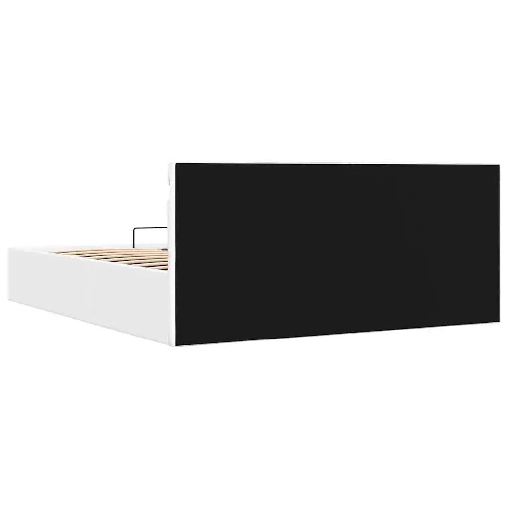 Giroletto Contenitore Idraulico LED Bianco Similpelle 160x200cm 285550