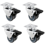 Quattro ruote pianto 50mm, ruote pianto con freno, ruote per carico pesante, ruote per trasporto, ruote per mobili, ruote per ombrellone con freno, doppie ruote 200KG