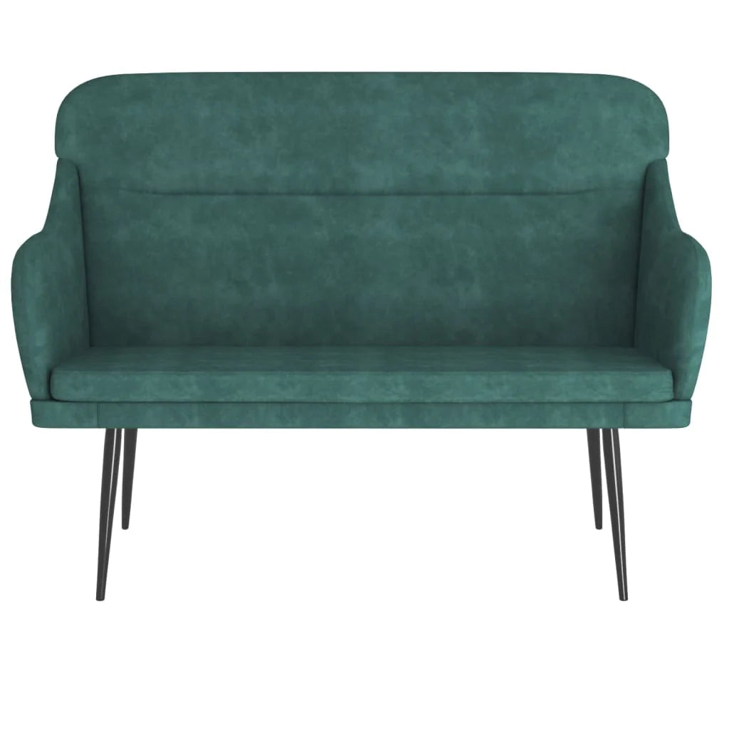 Panca/panca in velluto verde scuro 110 x 76 x 80 cm 02_0010630