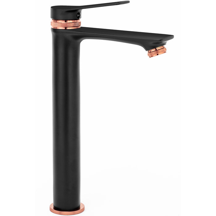 Rubinetto Da Lavabo Rea Viral Black-rose Gold High
