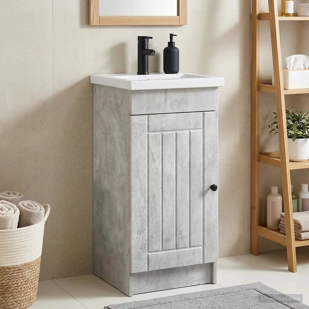Mobile da bagno con lavabo Grigio Cemento 42 x 40 x 84,5 cm 890027