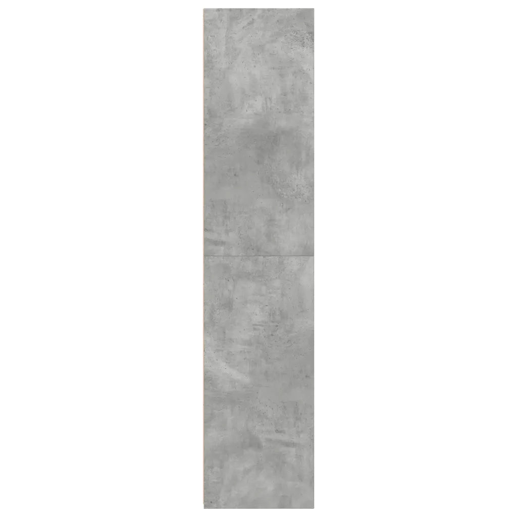 Credenza-Buffet-Armadio da cucina Grigio Cemento 40x41x185cm in Legno Multistrato