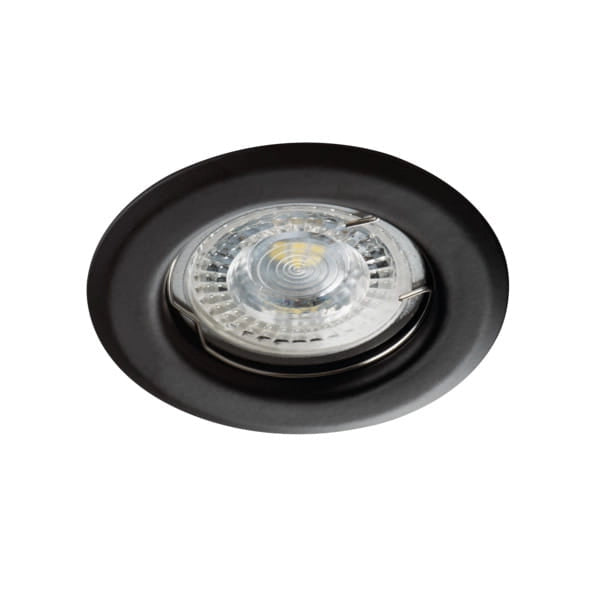 Plafoniera Kanlux ALOR 26791 nera tonda GU10 35W 1L