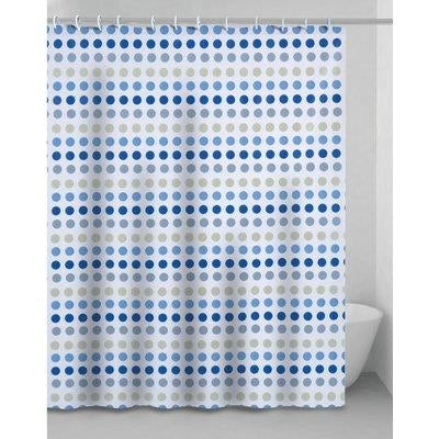 TENDA DOCCIA PALLINE - IN VINILE + ANELLI CM 120X200- 2 pezzi