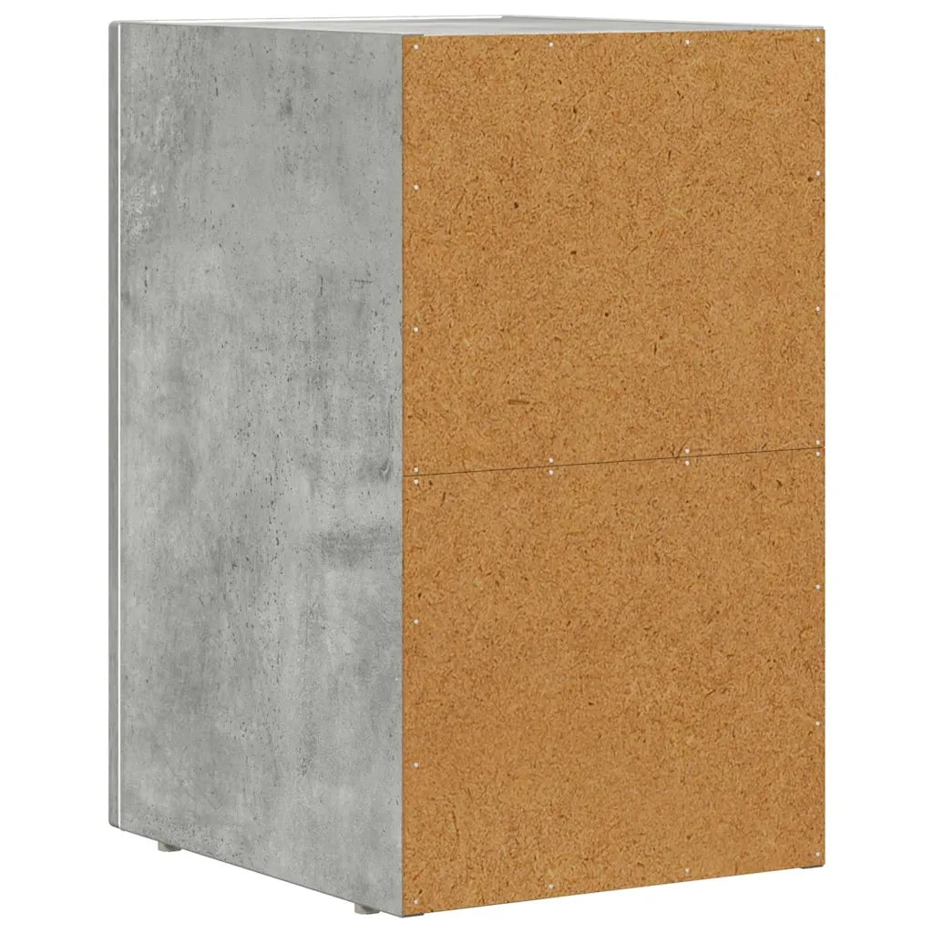 Comodino 2 pcs Grigio cemento 29,5 x 33,5 x 50 cm