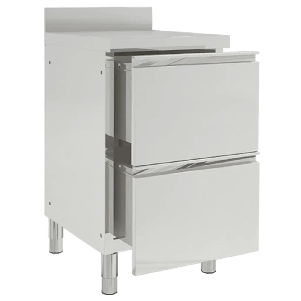 Mobiletto da cucina commerciale con 2 cassetti 50x60x96 cm CFW5449754