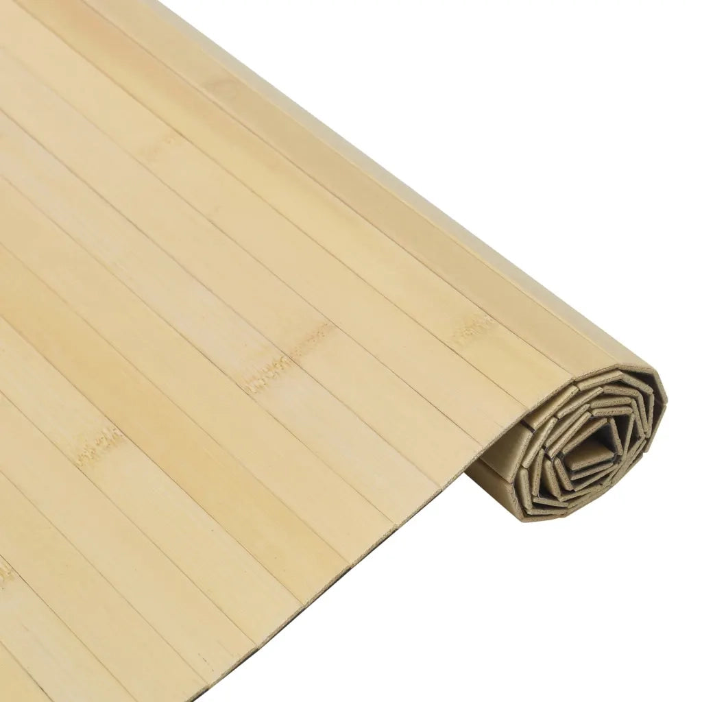 Tappeto Rettangolare Natura Chiaro 60x500 cm in Bambù 376735