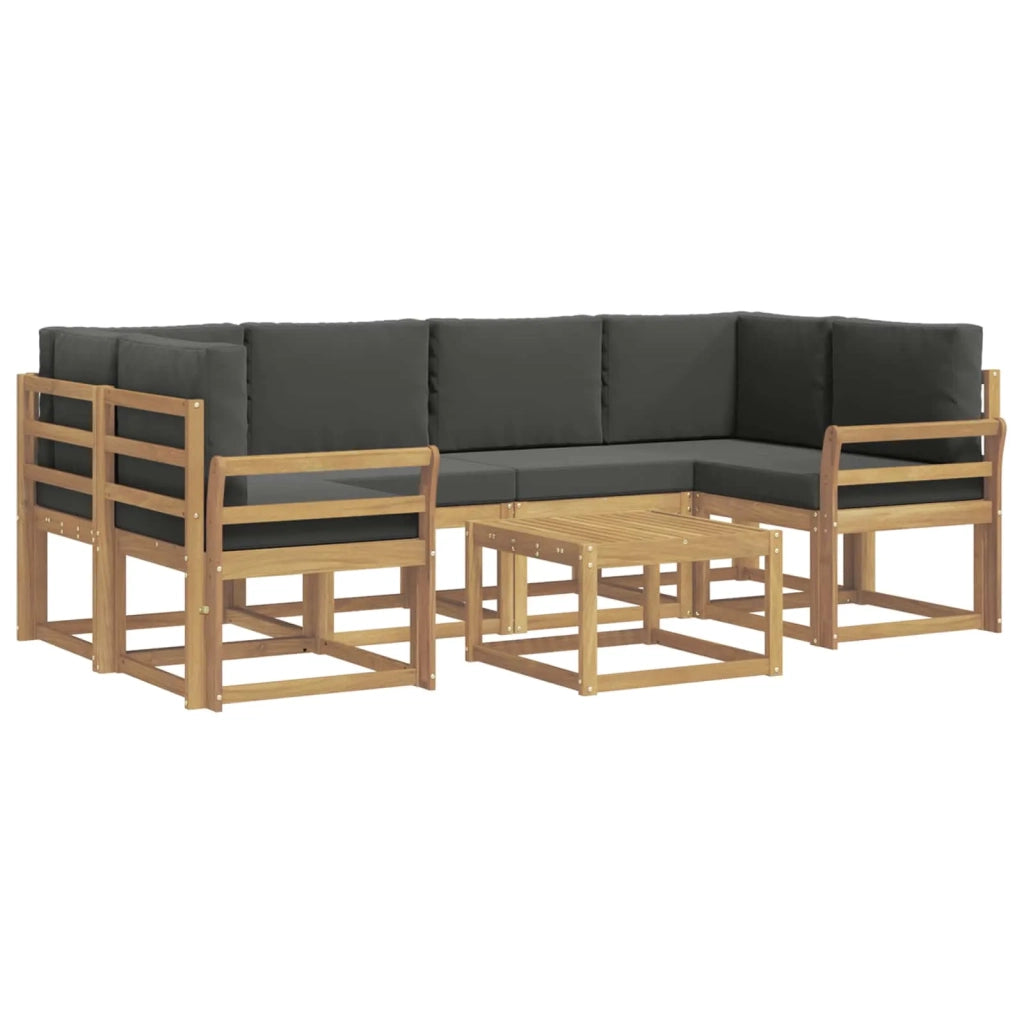 Set di divani da esterno 7 pz Bianco e Antracite 3387316