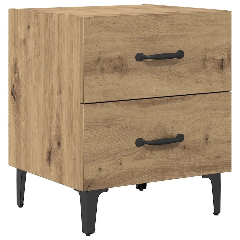 Armadietto per letto 2 pz Rovere artigianale 40 x 35 x 47,5 cm CFW6127215
