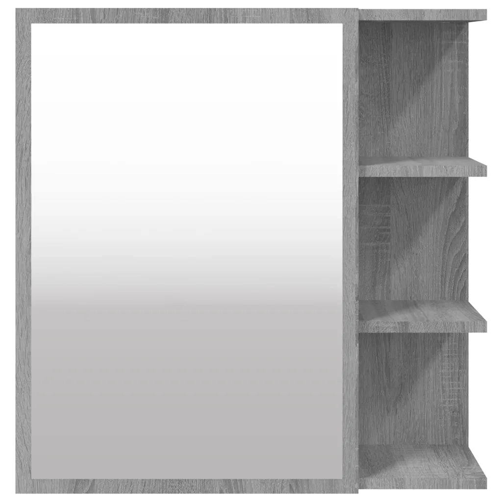 Mobile da Bagno a Specchio Grigio Sonoma 62,5x20,5x64 cm Legno cod mxl 76918