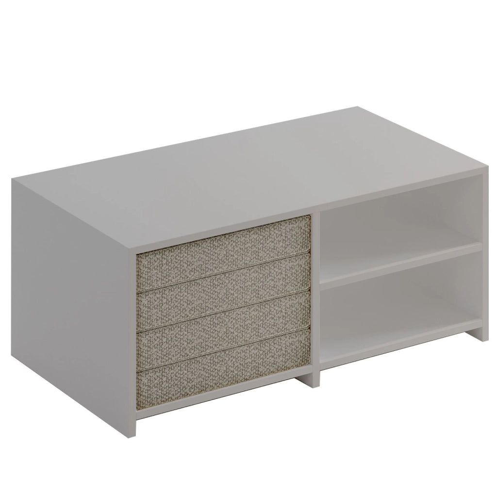 Tavolino in legno "Gord" - 90 x 45 x 44 cm - Bianco