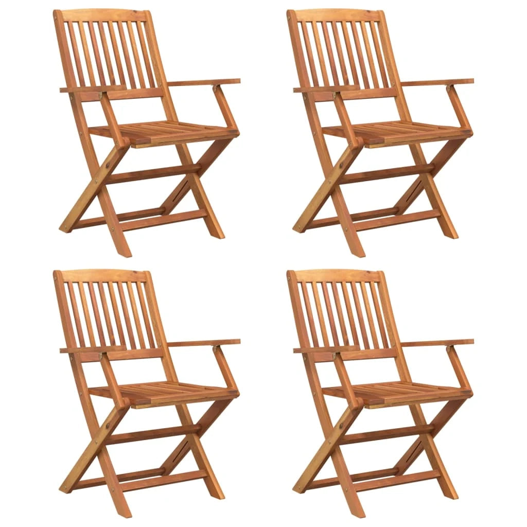 Set da pranzo da giardino mobili da esterno 5 pezzi in legno massello di acacia 02_0013757