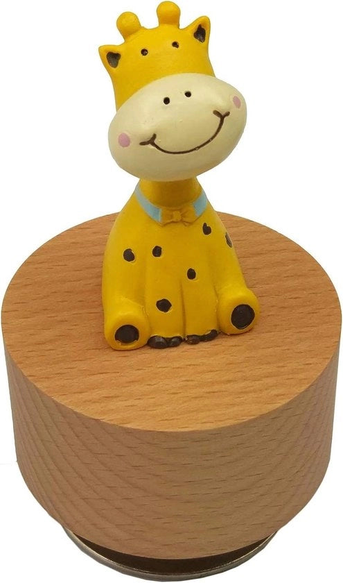 Cassa musicale rotativa in legno - Ornamento scimmia carina - Mini - Melodia: Tu sei il mio sole.
