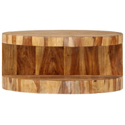 Tavolino da Salotto Rotondo 65x30 cm Legno Massello di Acacia 287350