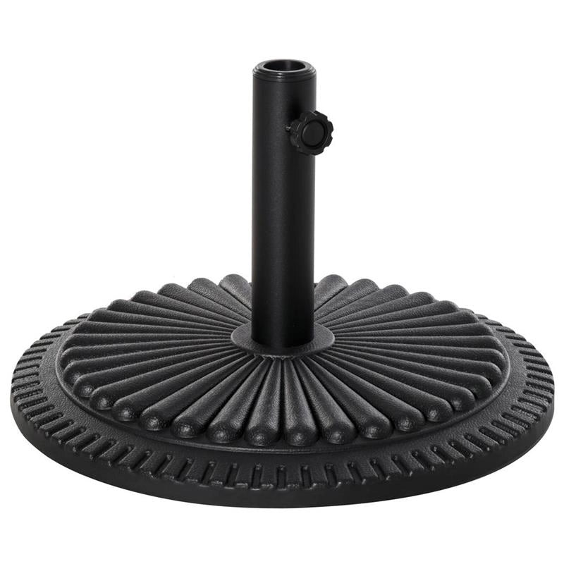 BASE PER OMBRELLONE ROTONDA DA 15 KG IN RESINA PER PALI DA 38MM E 48MM BRONZO