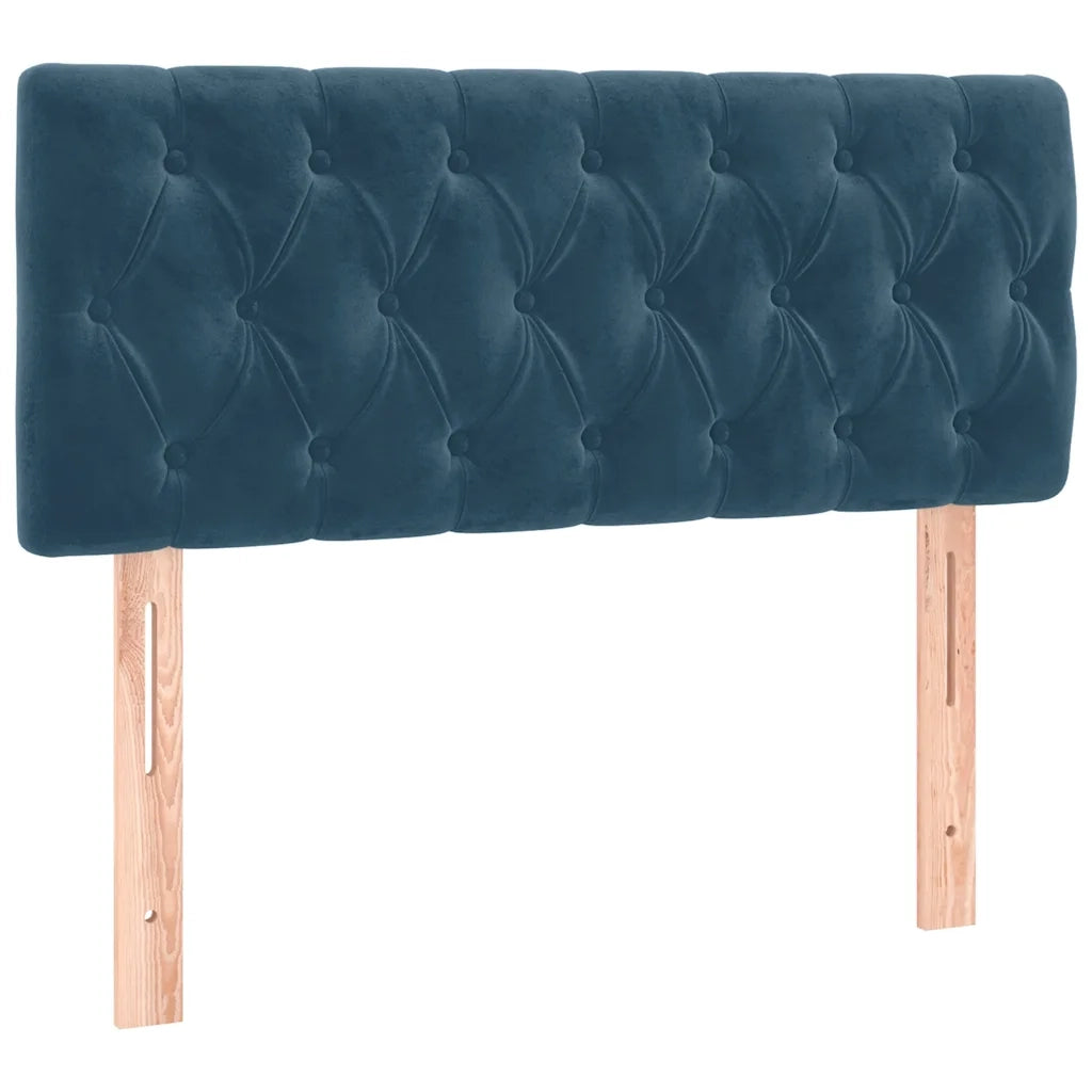 Giroletto a Molle con Materasso Blu Scuro 100x200 cm in Velluto 3131127