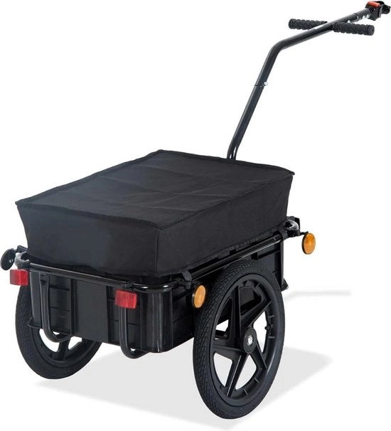 Carrello per bicicletta - Carrello per bicicletta Max 40 kg di carico - Carrello per bicicletta - Carrello per bicicletta - Carrello per bicicletta - Nero - 144 x 59 x 80 cm