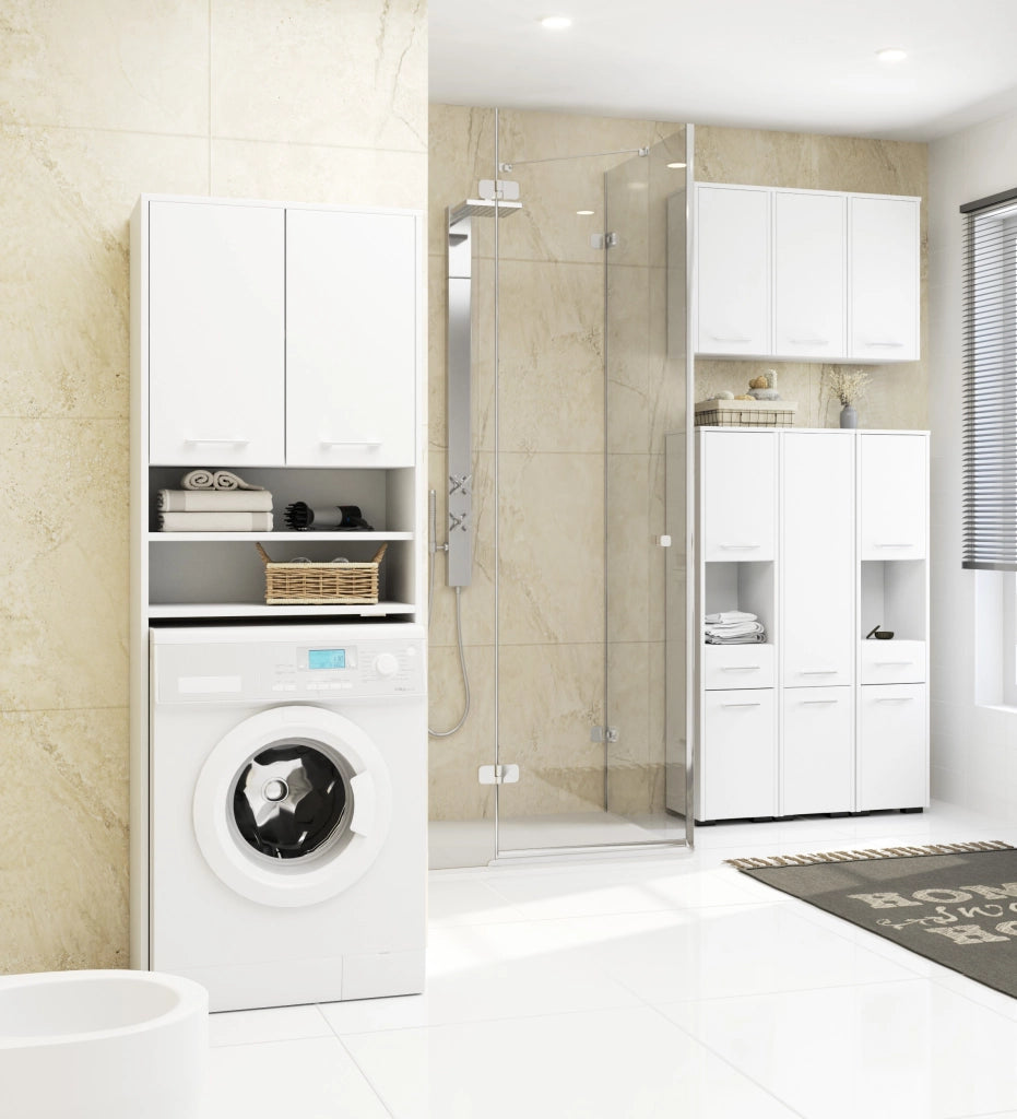 Colonna da bagno AKORD FIN Bianca 30 cm 2 ante 30x30x140 cm