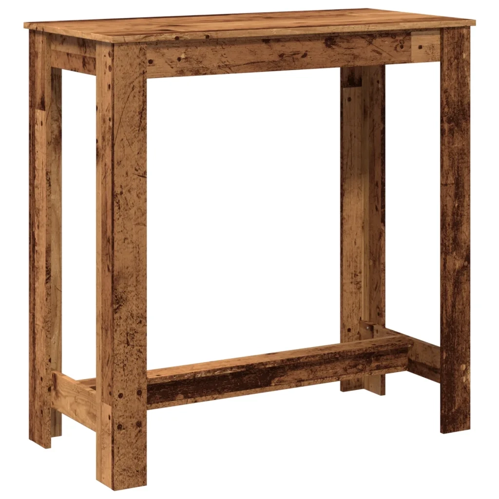 Tavolo da Bar Legno Antico 102x50x103,5 cm in Legno Multistrato